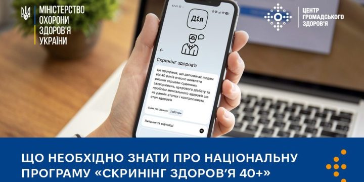 Що необхідно знати про Національну програму «Скринінг здоров’я 40+»